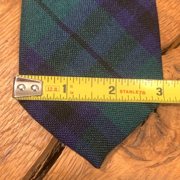 SCOTLAND WOVEN WOOL NECKTIE TARTAN CLAN MARSHALL PLAID VIBTAGE - Picture 10 of 13